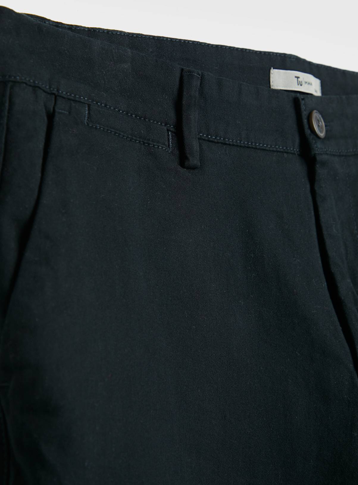 Black Straight Leg Chino Trousers 46L - Image 2