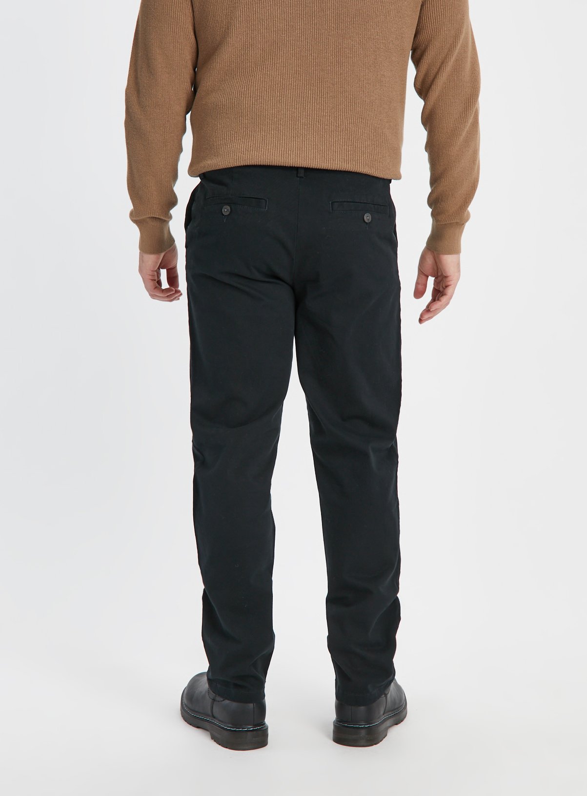 Black Straight Leg Chino Trousers 46L - Image 3 thumbnail