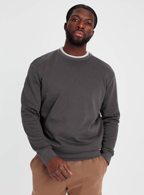 Mens dark 2024 grey sweatshirt