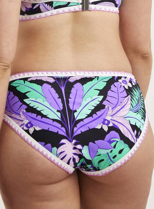 Buy FIGLEAVES Frida Purple Floral Classic Bikini Brief 12, Bikinis and  tankinis