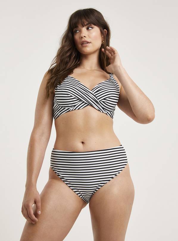 Figleaves high waist tummy control bikini bottom in black