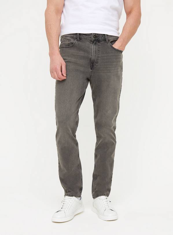 Grey Flexible Stretch Slim Fit Jeans  44R