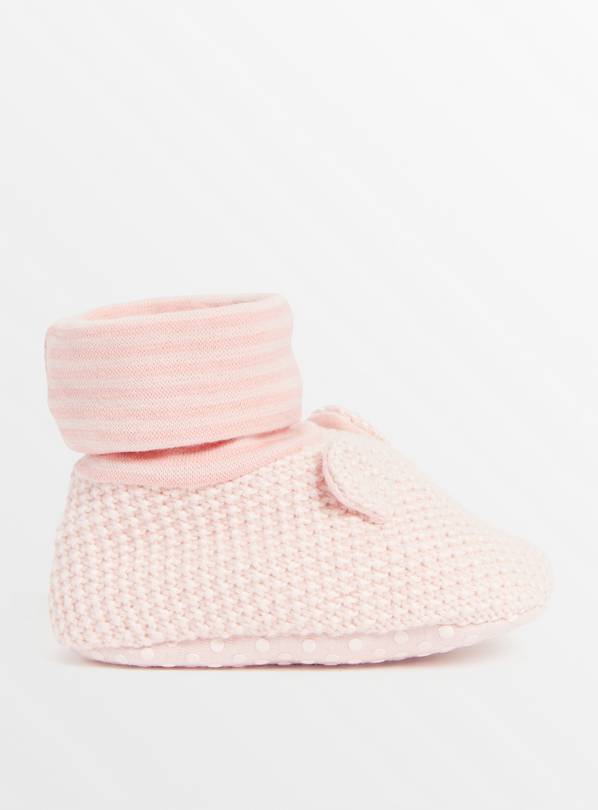 Buy Pink Bear Knitted Slipper Boot 9 12 months Shoes Tu