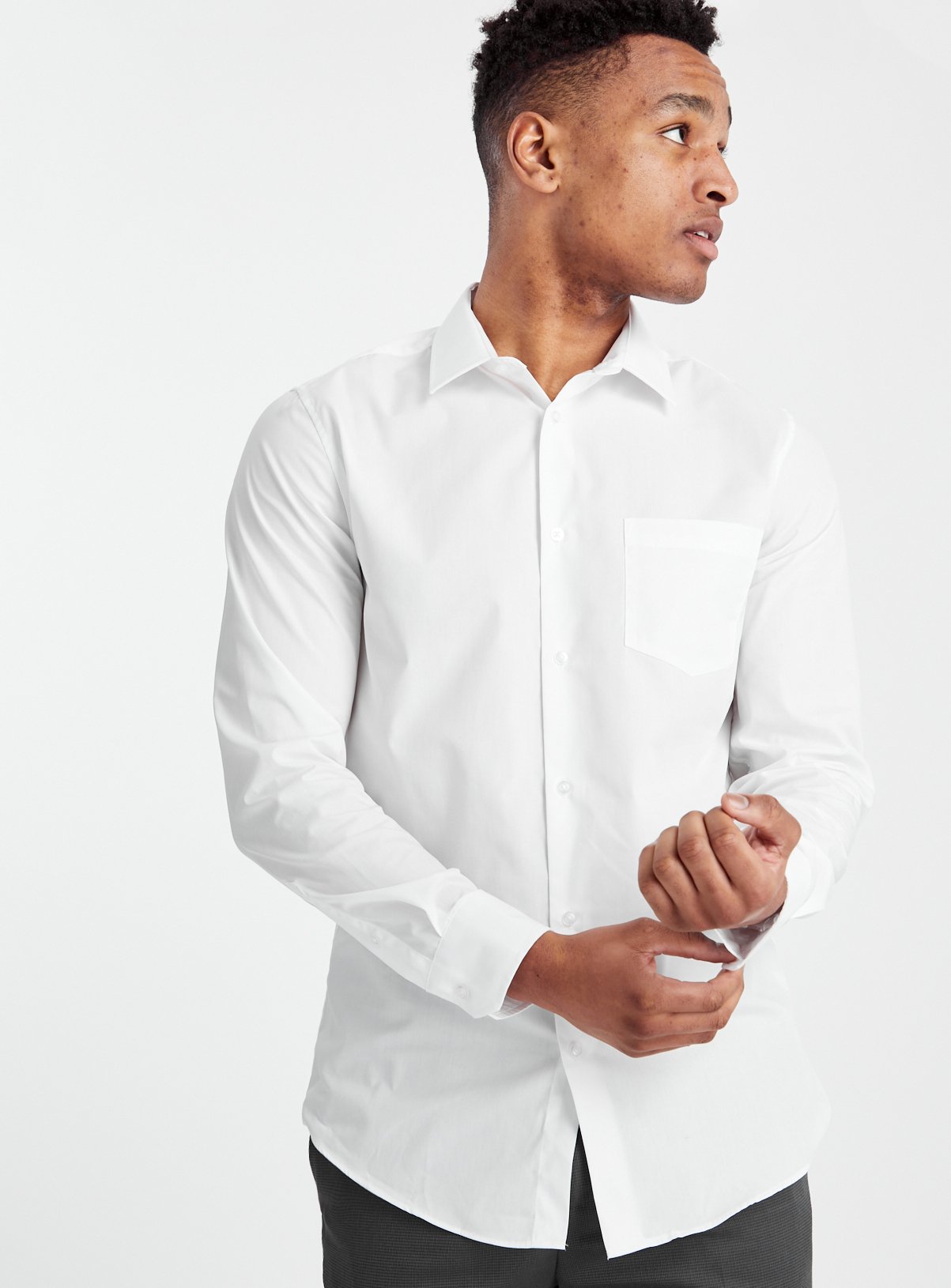 White Slim-Fit Long Sleeve Shirts 2 Pack 19