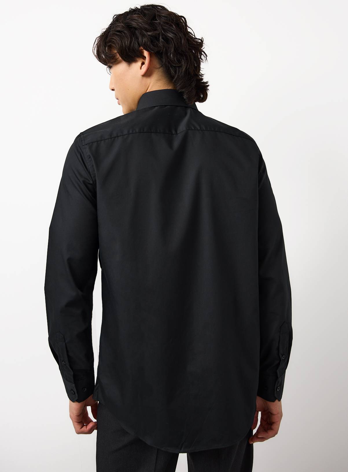 Black Regular Fit Long Sleeve Shirts 2 Pack 14.5 - Image 3