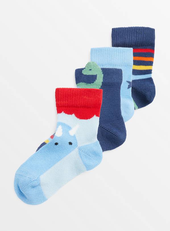 Buy Dinosaur Ankle Socks 4 Pack 1-6 months | Multipacks | Tu