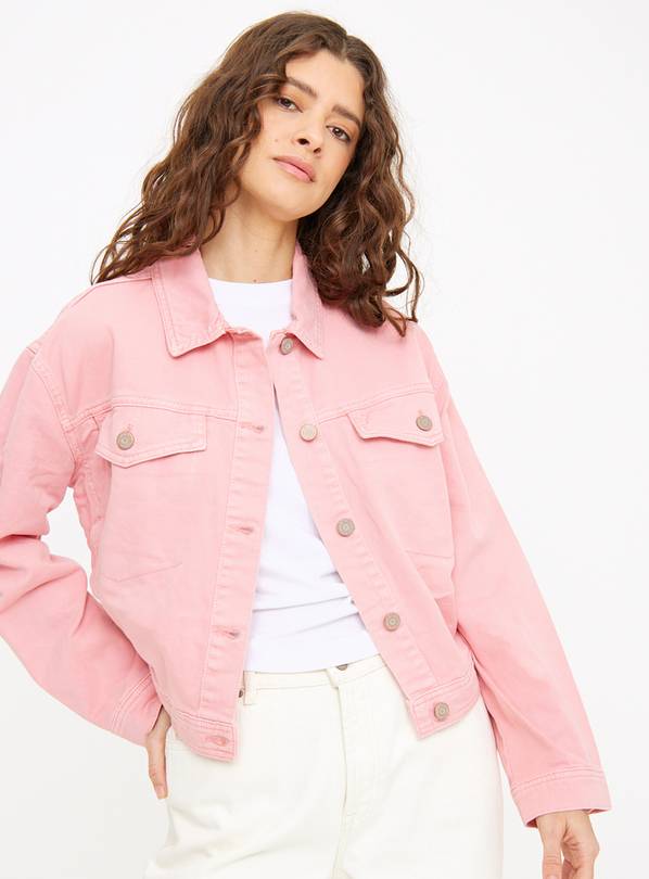 Pink Twill Trucker Denim Jacket 20