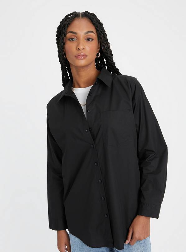 Buy Black Poplin Oversized Shirt 14 | Shirts | Tu