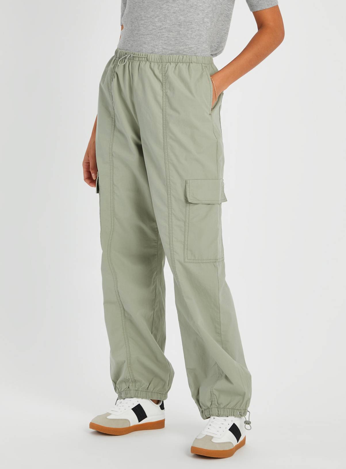 Sage Green Parachute Trousers  18 - Image 1