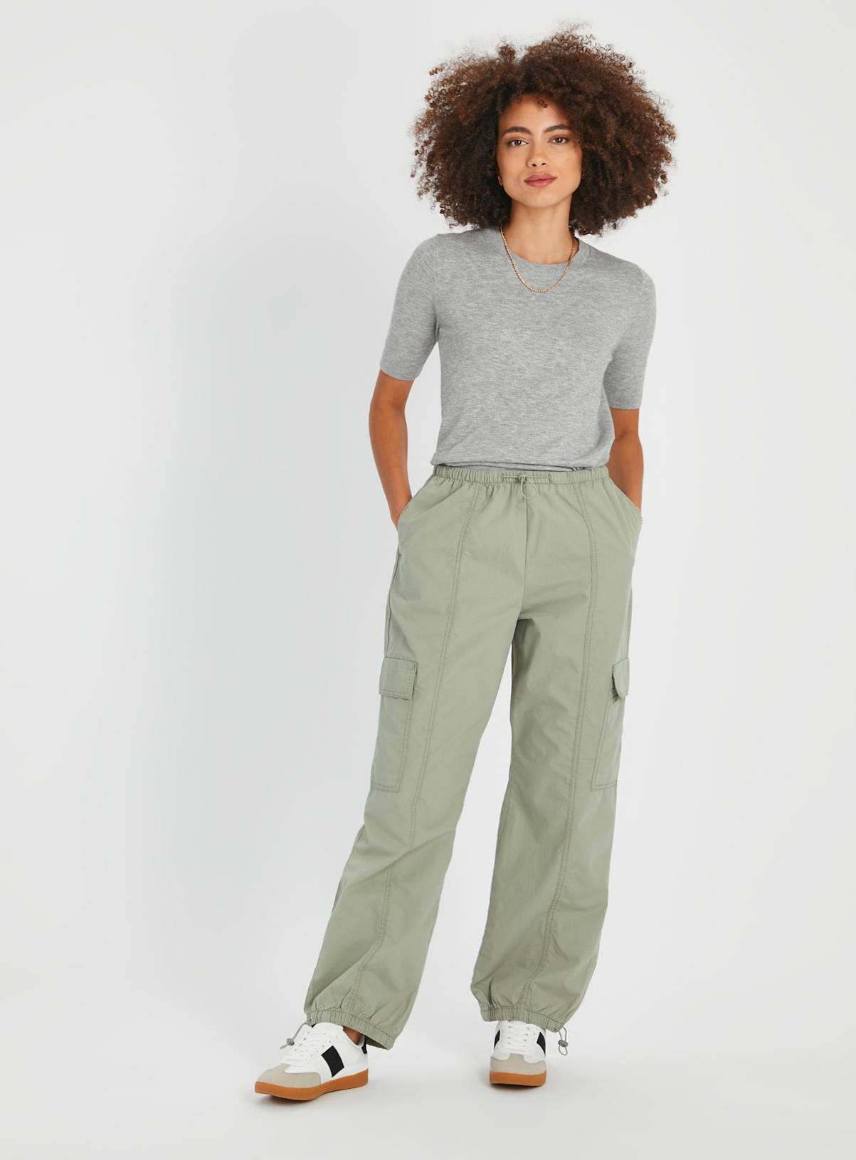 Sage Green Parachute Trousers  18 - Image 2