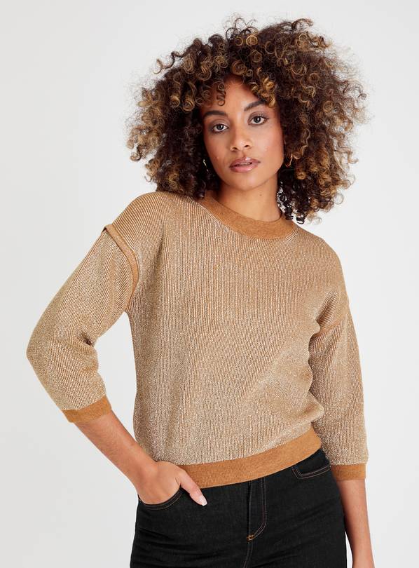 Gold Ribbed Jumper 22