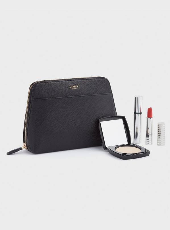 OSPREY LONDON The Medium Luna Leather Make Up Bag One Size