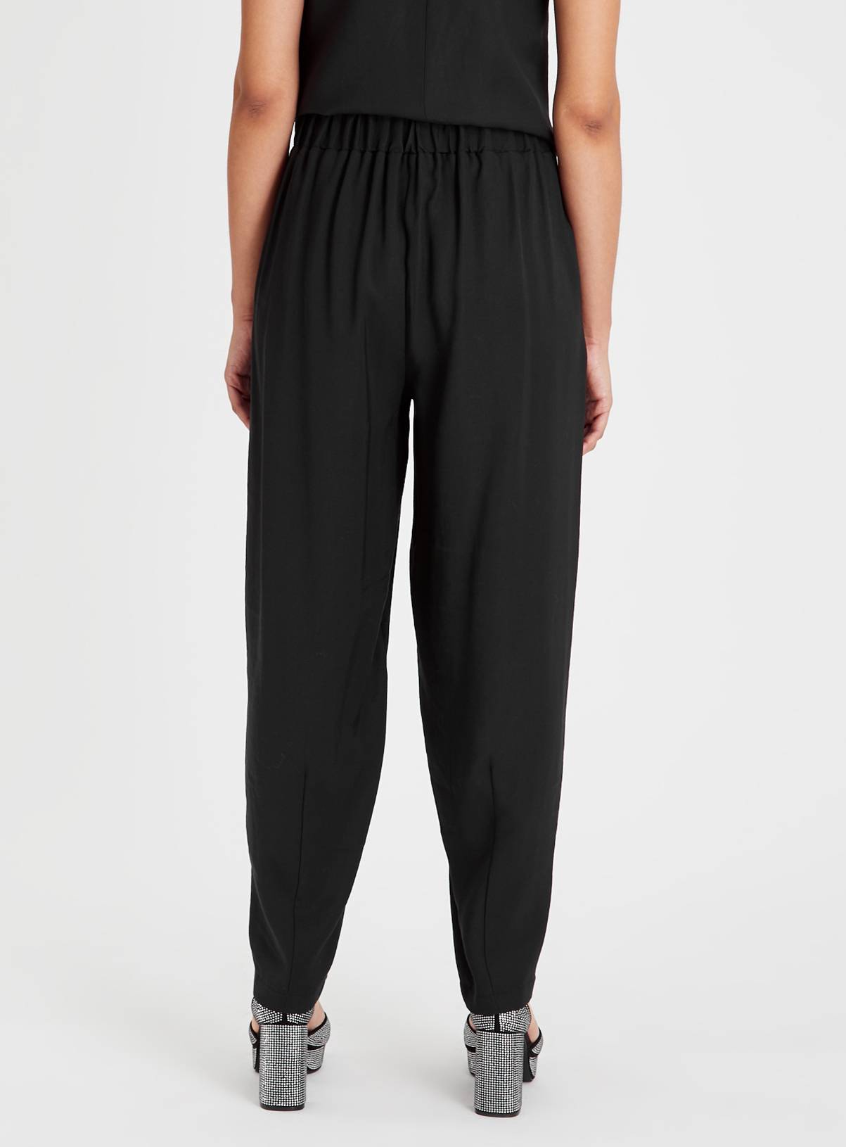 Black Pintuck Tailored Trousers 24L - Image 4