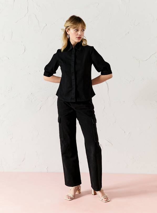 EVERBELLE Black Denim Shirt 8