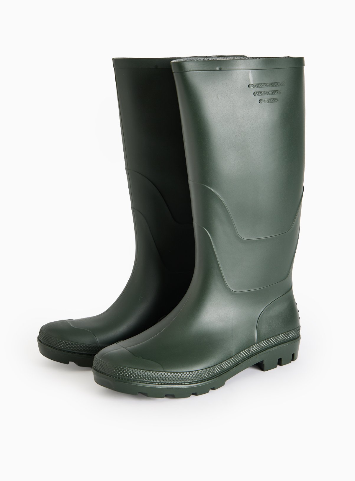 Men's Khaki Calf Length Rubber Wellies