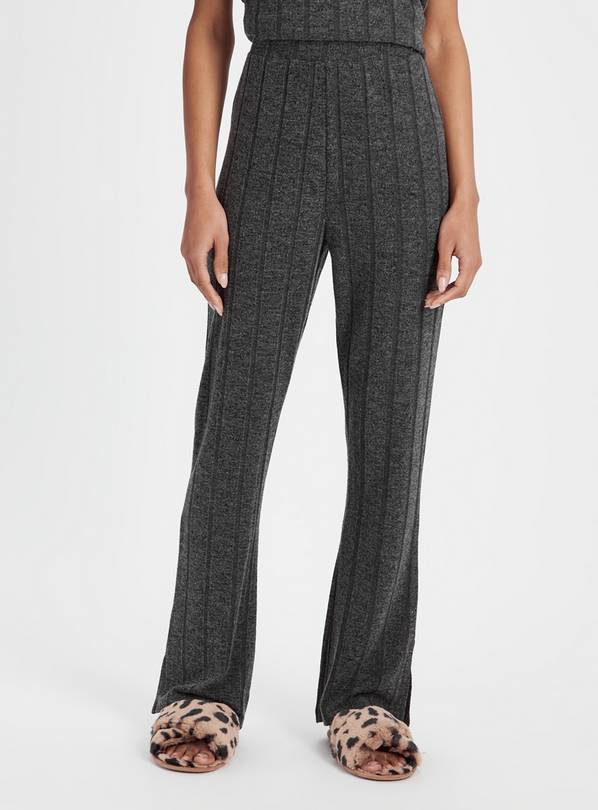 Buy Charcoal Ribbed Coord Pyjama Bottoms 10 | Pyjamas | Tu