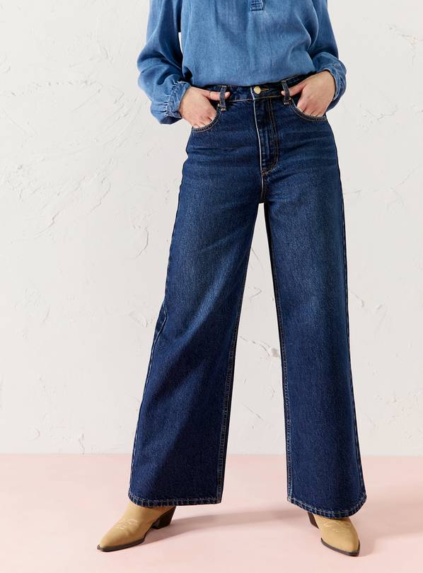 EVERBELLE Mid Indigo Wide Leg Jeans 20