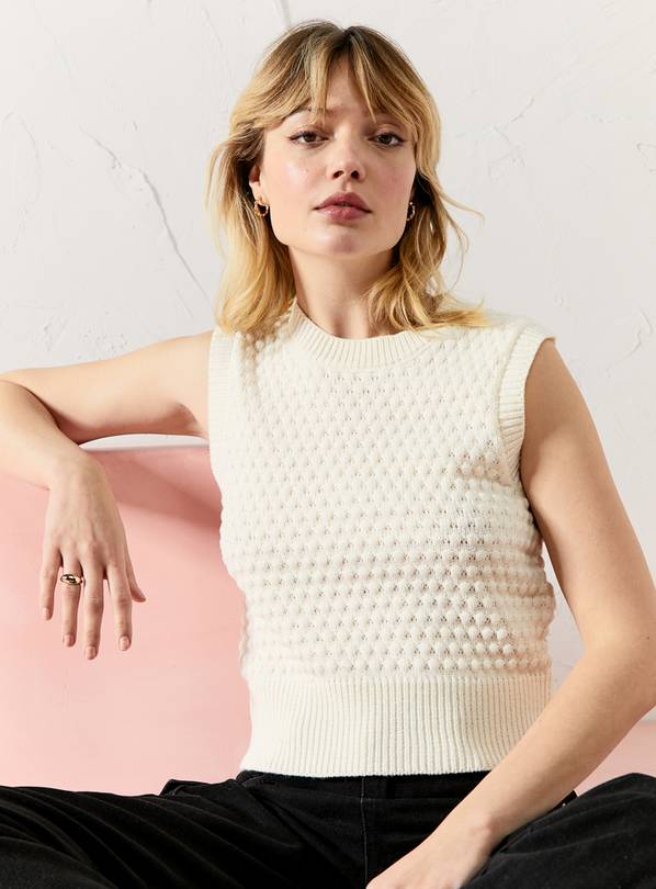 EVERBELLE Cream Bobble Stitch Tank 16