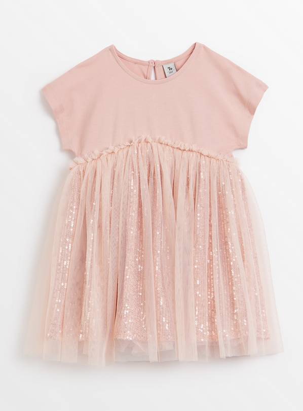 Light Pink Sequinned Tutu Dress 1-2 years