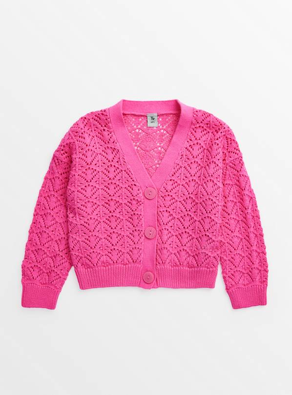 Neon Pink Cardigan 8 years