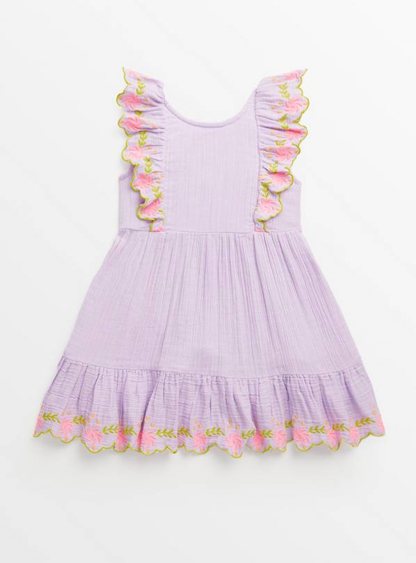 Lilac Embroidered Woven Dress 1-2 years