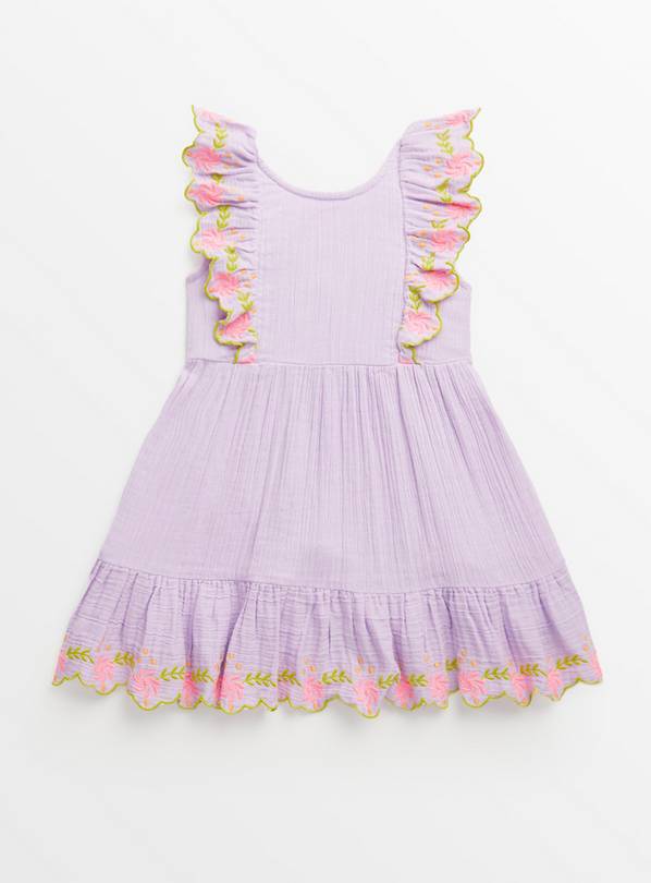Lilac Embroidered Woven Dress 1-2 years