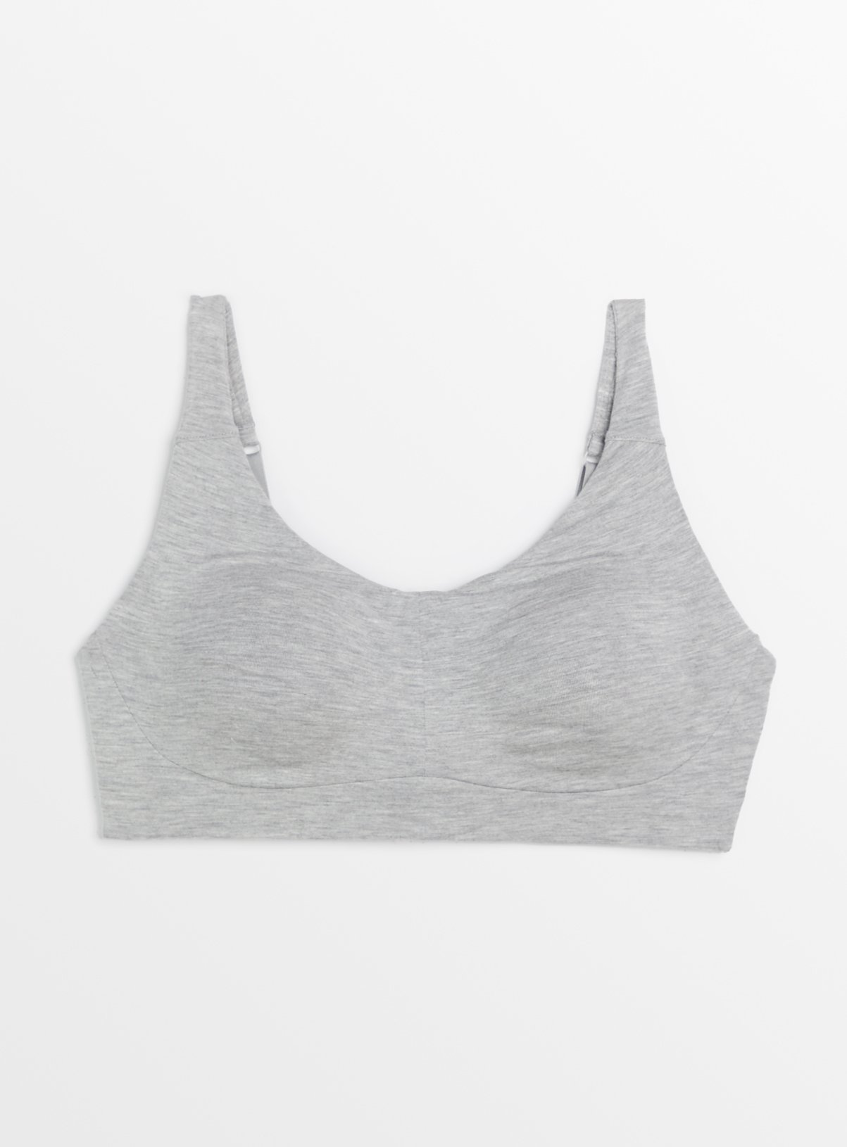 Grey Marl Padded Non-Wired Bra 32D - Image 2 thumbnail
