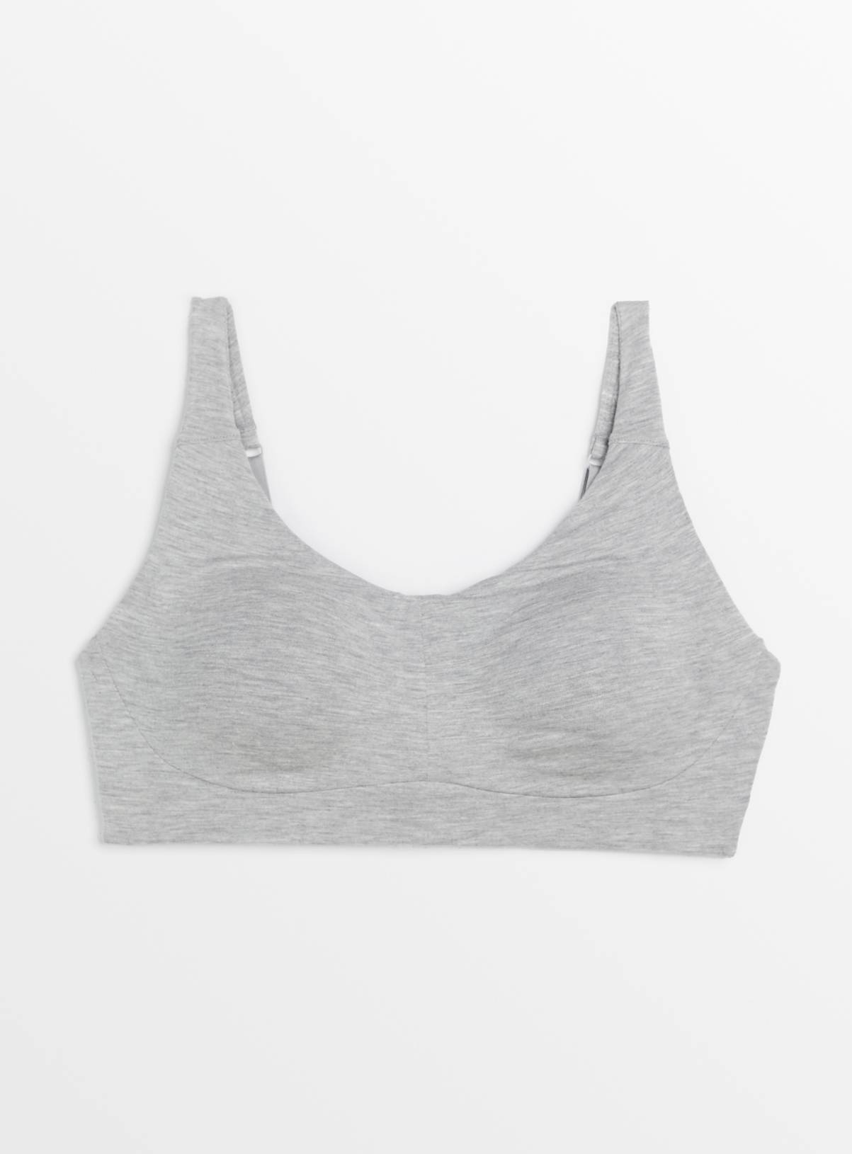 Grey Marl Padded Non-Wired Bra 32D - Image 2