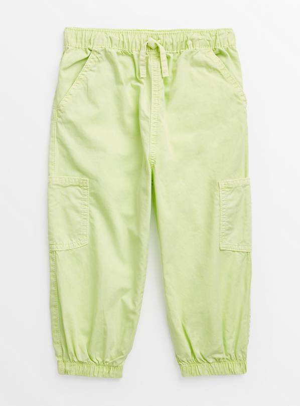 Lime Parachute Trousers 1-2 years