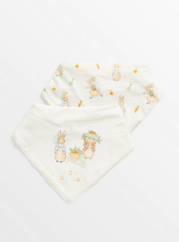 Peter Rabbit Cream Hanky Bib 2 Pack One Size