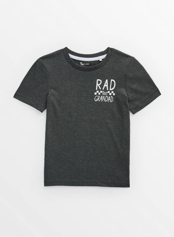 Charcoal Grey Rad Like Grandad T-Shirt 1.5-2 years