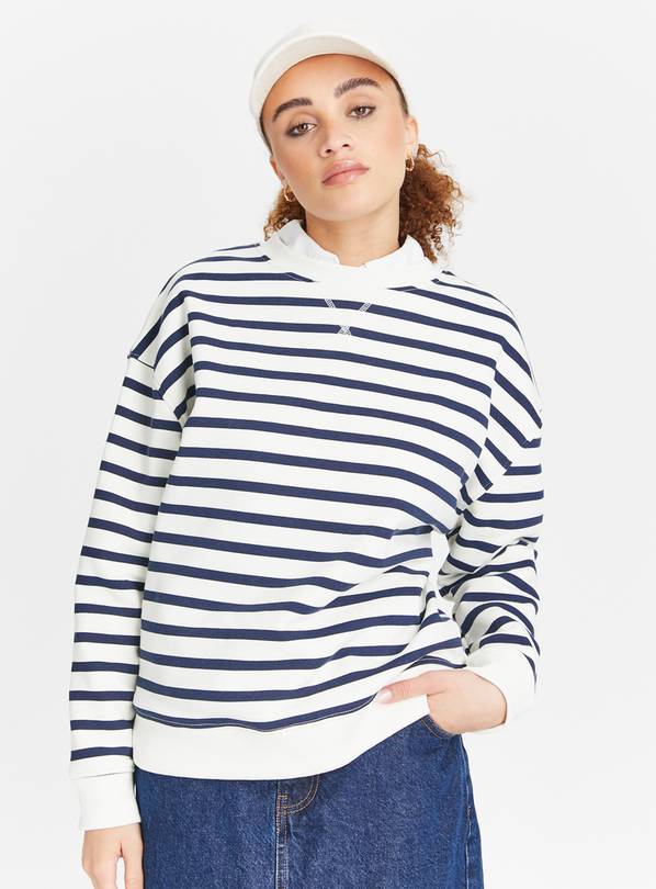 Navy hotsell striped sweatshirt