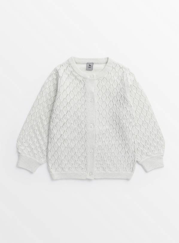 Cream Sparkle Stitch Cardigan 4-5 years