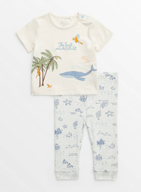 The Snail And The Whale Cream Pyjamas Up to 3 mths
