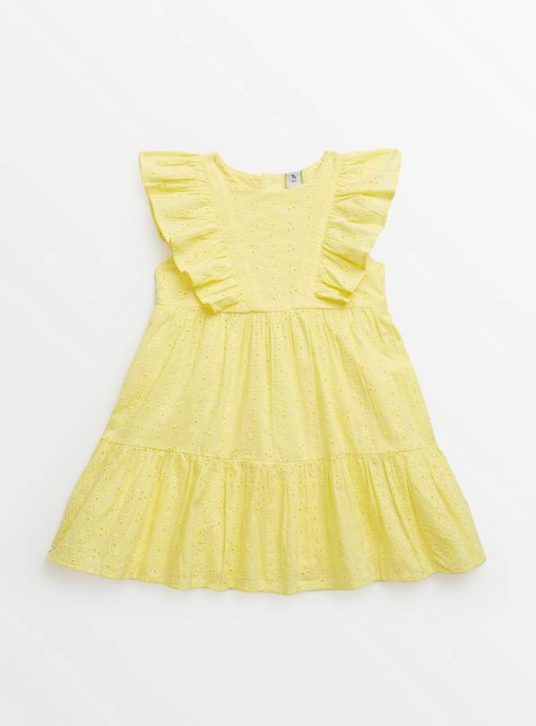 Buy Yellow Bloom Broderie Dress 1-2 years | Occasionwear | Tu