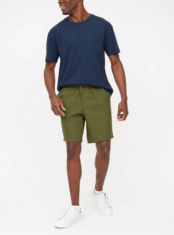 Khaki Pull-On Cotton Shorts 38