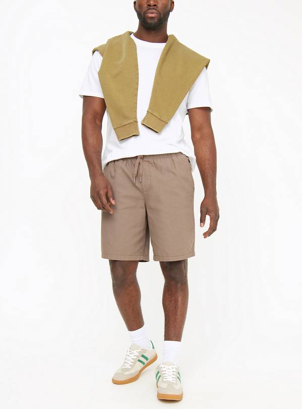Stone Pull-On Cotton Shorts 40