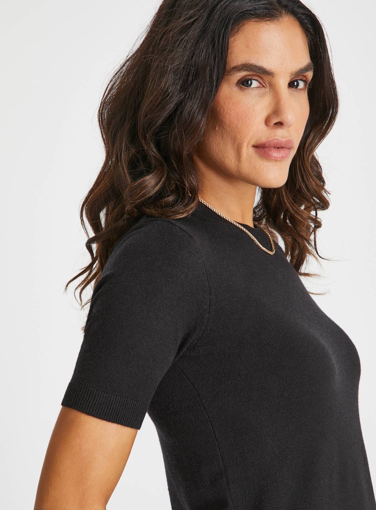 Black Soft Touch Short Sleeve Jumper 14 - Image 3