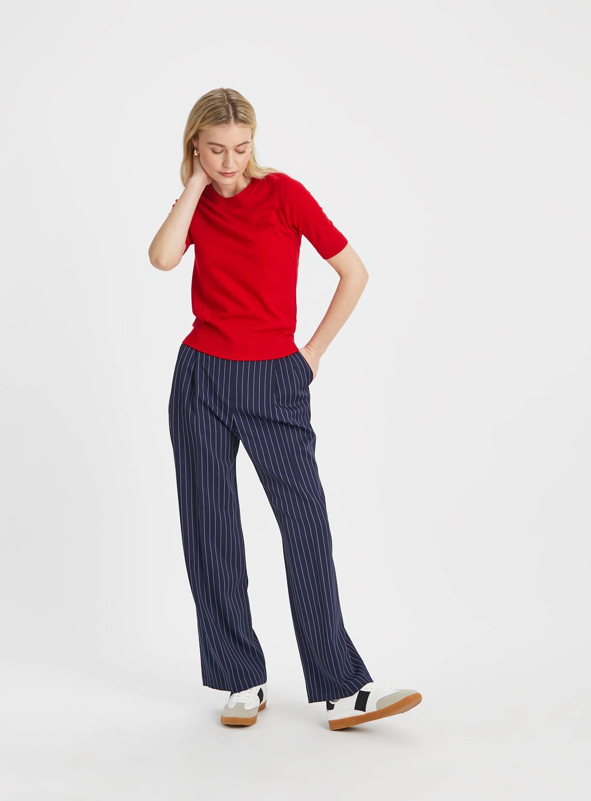 Red Soft Touch Short Sleeve Jumper 20 - Image 2