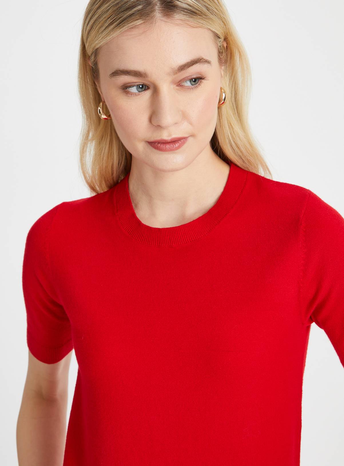 Red Soft Touch Short Sleeve Jumper 20 - Image 3