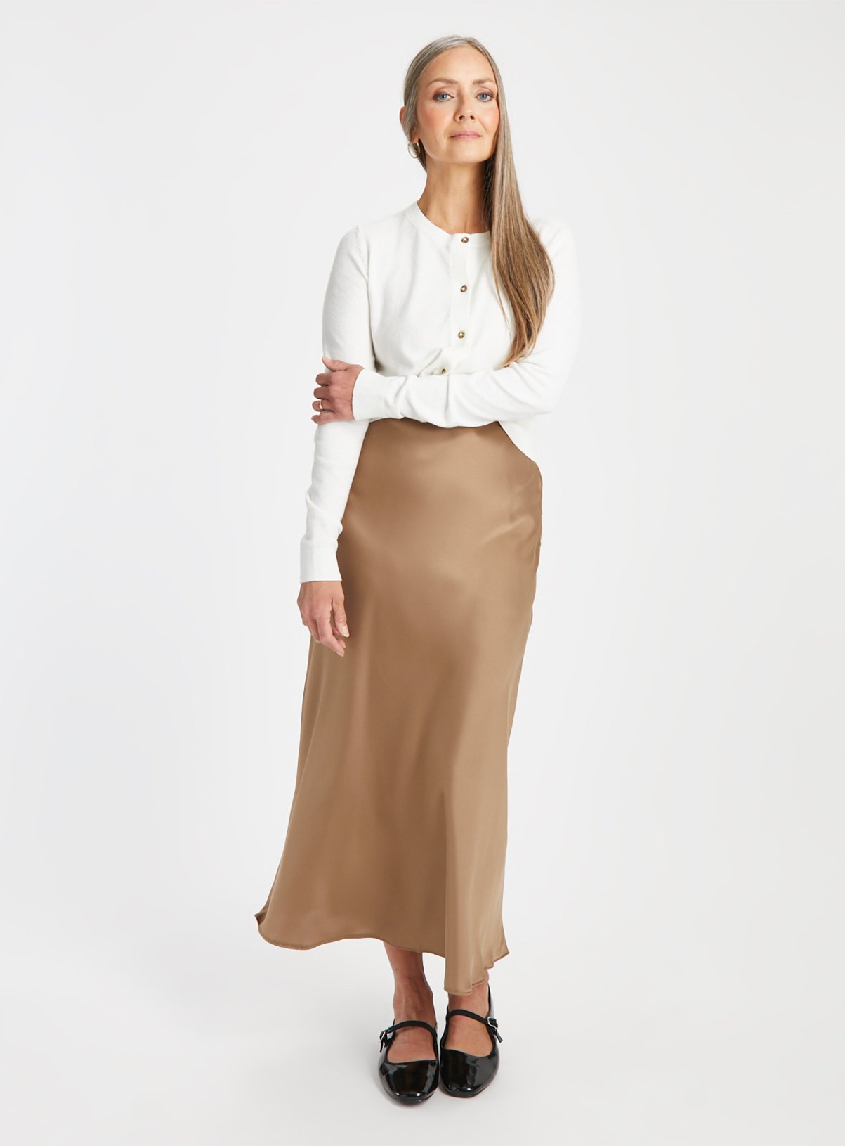 Cream Soft Touch Crew Neck Cardigan 10 - Image 2 thumbnail