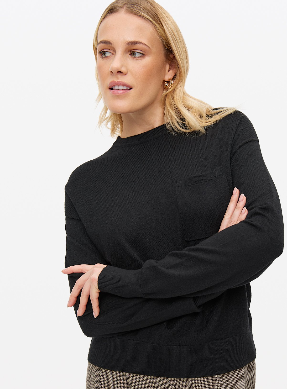 Black Soft Touch Pocket Jumper 8