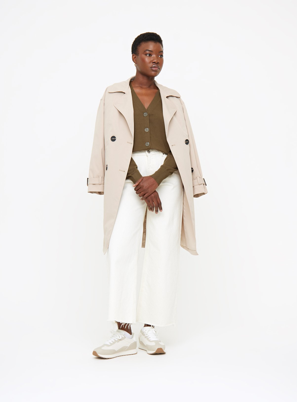 Khaki Soft Touch Cropped Cardigan 10 - Image 2 thumbnail