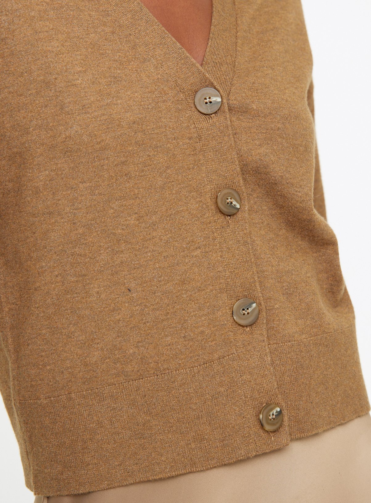 Tan Soft Touch Cropped Cardigan 22 - Image 3 thumbnail