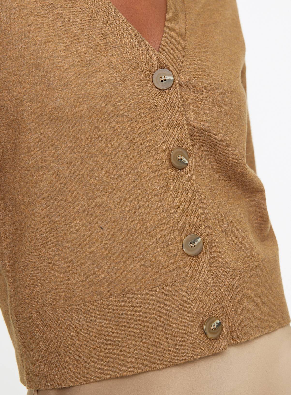 Tan Soft Touch Cropped Cardigan 22 - Image 3