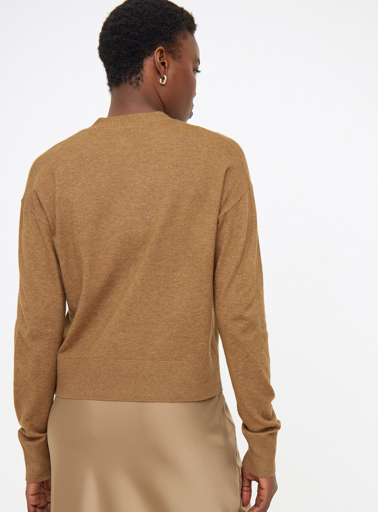 Tan Soft Touch Cropped Cardigan 22 - Image 4 thumbnail