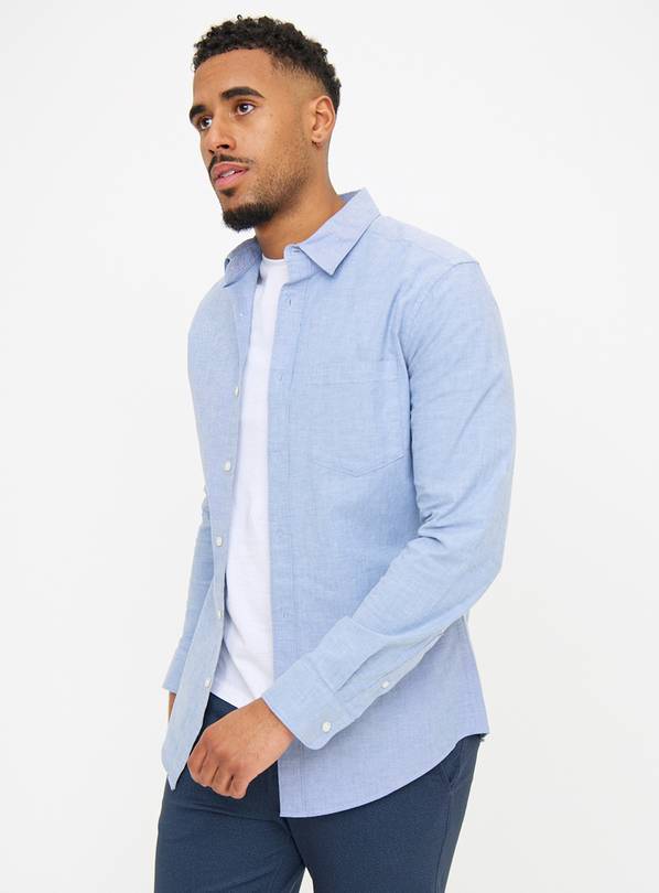 Blue Slim Fit Oxford Shirt XXXL