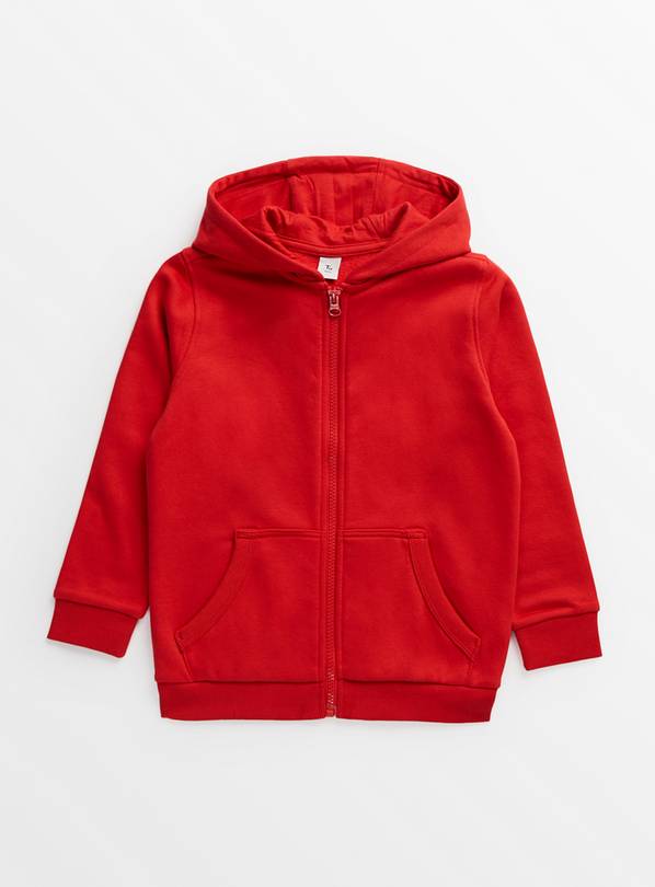 Red Zip-Through Hoodie 12 years