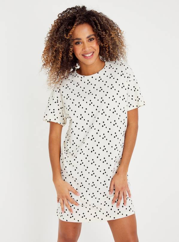 Buy Cream Mono Spot Nightdress L Nightdresses Tu