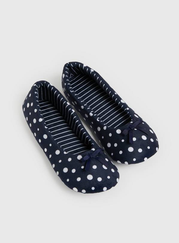 Navy hot sale ballerina slippers